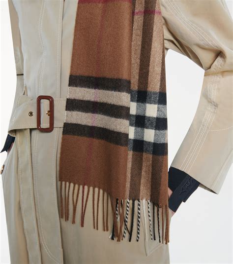 used burberry silk scarf|burberry giant check cashmere scarf.